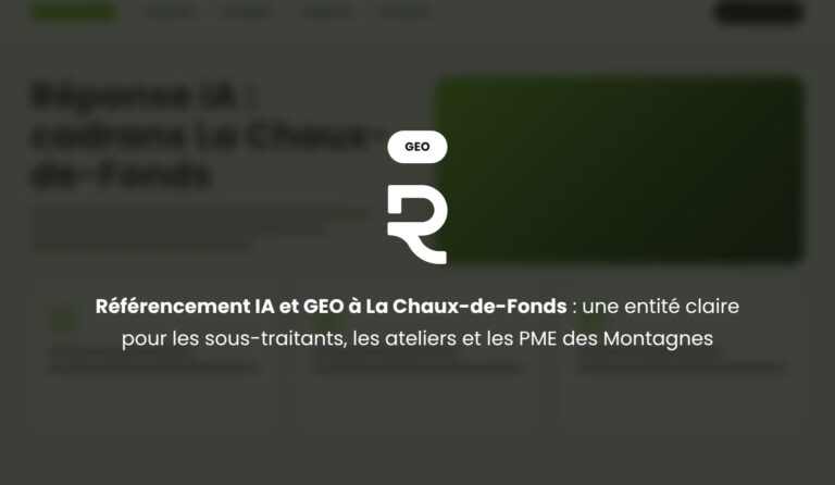 Référencement IA et GEO à La Chaux-de-Fonds : faire reconnaître votre entreprise comme une entité à part entière