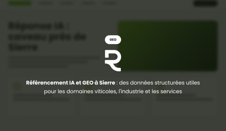 Référencement IA et GEO à Sierre : des données structurées pour le vin, l'industrie et les services