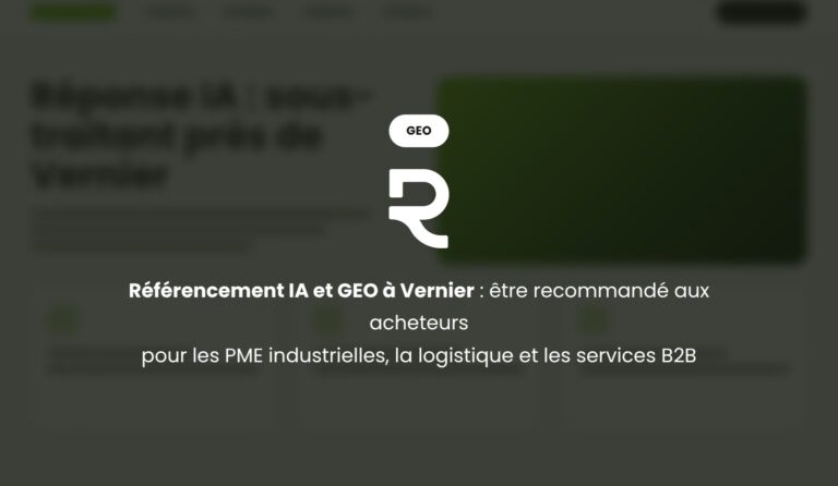 Référencement IA et GEO à Vernier : être recommandé quand un acheteur professionnel interroge l'IA
