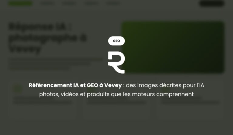 Référencement IA et GEO à Vevey : des images et des produits décrits pour être compris par l'IA