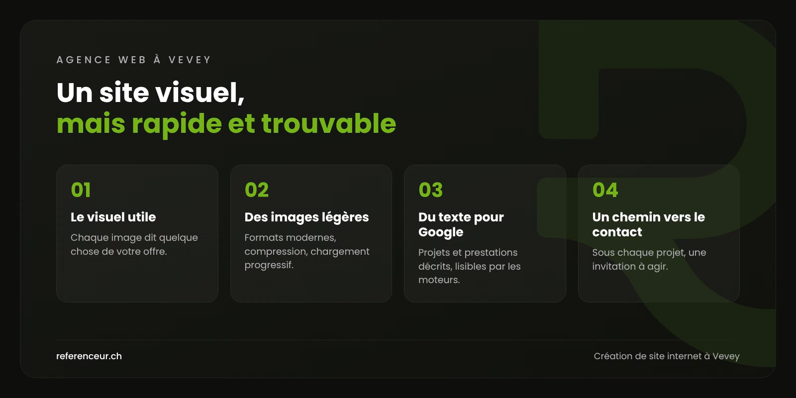 Agence web à Vevey : un site rentable pour créatifs et commerces 1 Infographie : quatre règles pour qu'un site de créatif, de commerce ou de prestataire veveysan soit à la hauteur d'une ville de l'image